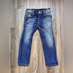 True Religion Blue Slim Julie Distressed Jeans sz 3